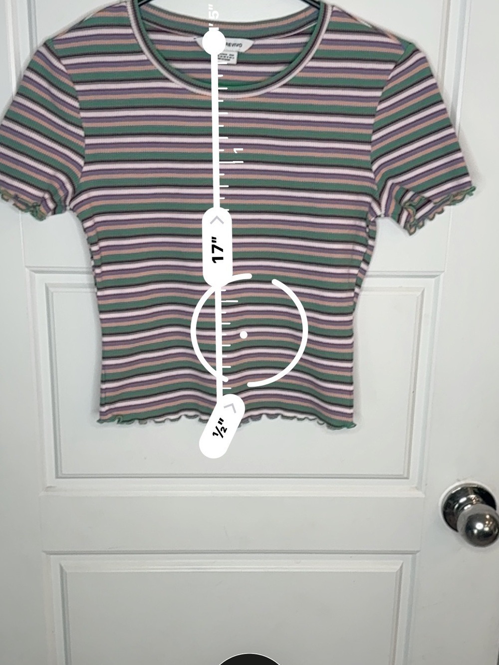 Urban Revivo Striped Ribbed Baby Tee Small - Picture 6 of 6